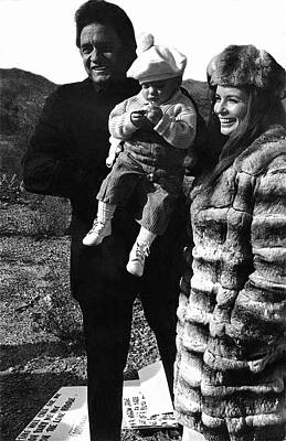 Actors Photos - Johnny Cash And Family Old Tucson Arizona 1971 by David Lee Guss