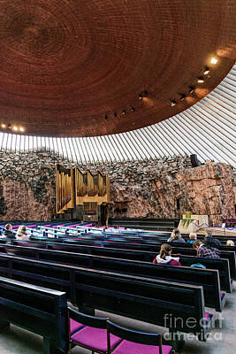On Pointe Royalty Free Images - Temppeliaukio rock church famous landmark interior in helsinki f Royalty-Free Image by JM Travel Photography