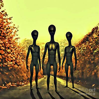 Science Fiction Digital Art - The Alien Conspiracy by Esoterica Art Agency