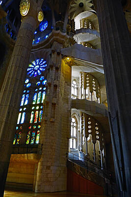 Painted Wine - Artistic Achitecture Within The Sagrada Familia In Barcelona by Rick Rosenshein