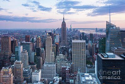 Maps Maps And More Maps - Aerial night view of Manhattan skyline - New York - USA by Samuel Borges