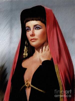 Actors Royalty Free Images - Elizabeth Taylor, Vintage Actress Royalty-Free Image by Esoterica Art Agency