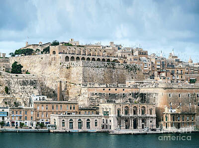 Frog Art - La Valletta Old Town Fortifications Architecture Scenic View In  by JM Travel Photography
