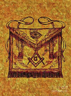 Fantasy Royalty Free Images - Masonic Symbolism Royalty-Free Image by Esoterica Art Agency