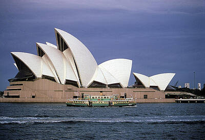 Abstract Rectangle Patterns Rights Managed Images - Sydney Opera House and Ferry Royalty-Free Image by Carl Purcell