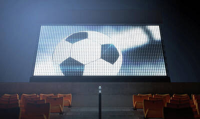 Football Digital Art - Sports Stadium Scoreboard by Allan Swart