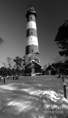 Vintage Movie Posters Royalty Free Images - Assateague Island Lighthouse Royalty-Free Image by Skip Willits