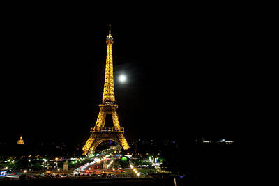 The Who - Eiffel Tower at Night Paris France by Carol Ailles