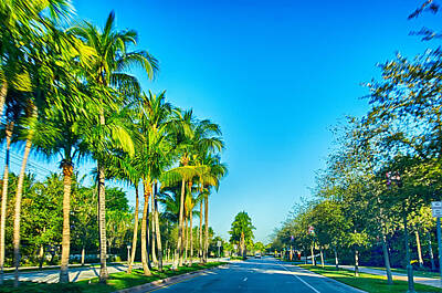 Pretty In Pink - Miami Florida Beach Scenes On A Sunny Day by Alex Grichenko