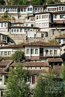 Guns Arms And Weapons - Traditional Balkan Houses In Old Town Of Berat Albania by JM Travel Photography
