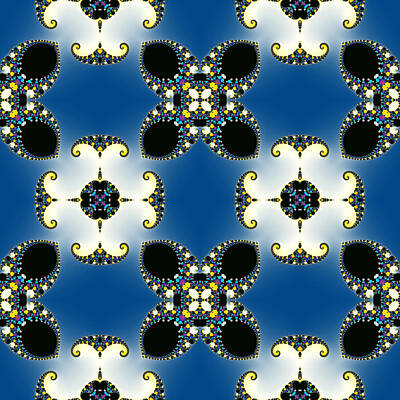 Wine Down - Fractal floral pattern by Miroslav Nemecek