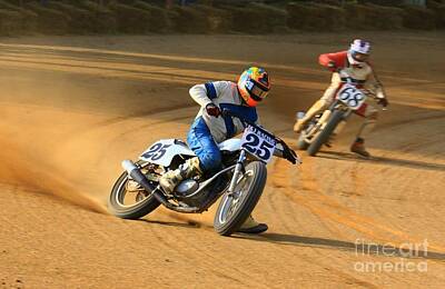A White Christmas Cityscape Royalty Free Images - Bike racing on the oval Royalty-Free Image by Douglas Sacha