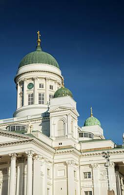 Champagne Corks - Helsinki city cathedral in senate square finland by JM Travel Photography