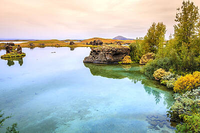 Modern Sophistication Beaches And Waves - Lake Myvatn in Iceland by Alexey Stiop