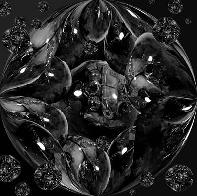 Steampunk Digital Art - Abstract Orgone by Belinda Cox