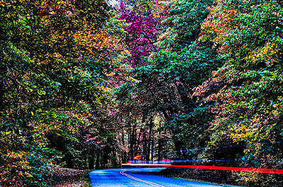 Cities Royalty Free Images - Autumn Drive On Blue Ridge Parkway Royalty-Free Image by Alex Grichenko