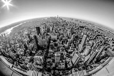 Cities Rights Managed Images - New York City Manhattan Skyline Aerial Royalty-Free Image by Alex Grichenko