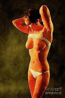 Nudes Paintings - Nude Study by MB by Esoterica Art Agency