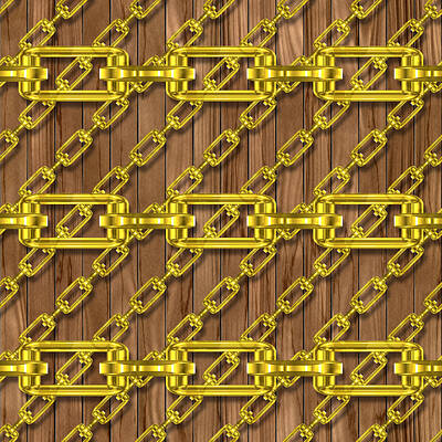 Palm Trees - Iron chains with wood seamless texture by Miroslav Nemecek