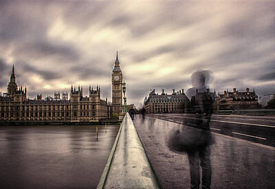 Cities Photos - A Ghostly Figure by Martin Newman