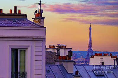 Mellow Yellow Rights Managed Images - A Paris Morning Royalty-Free Image by Katya Horner