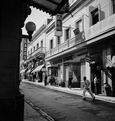 I Sea You - A street in San Juan., Daily Life in Puerto Rico, c. 1938-1942, by Jack Delano, FSA by Celestial Images