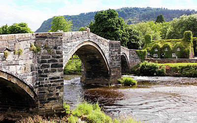 Fleetwood Mac - A View of Pont Fawr and Tu Hwnt Ir Bont, Wales, UK  by Derrick Neill