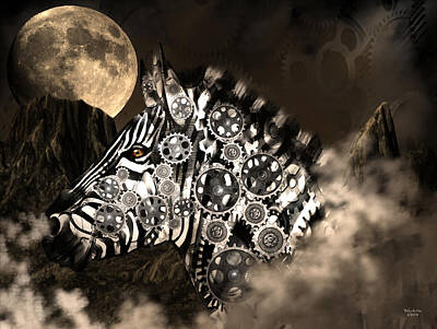 Red Foxes - A Wild Steampunk Zebra by Artful Oasis