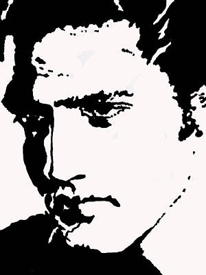 Rock And Roll Drawings - A Young Elvis by Robert Margetts