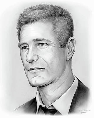 Fantasy Drawings Royalty Free Images - Aaron Eckhart Royalty-Free Image by Greg Joens