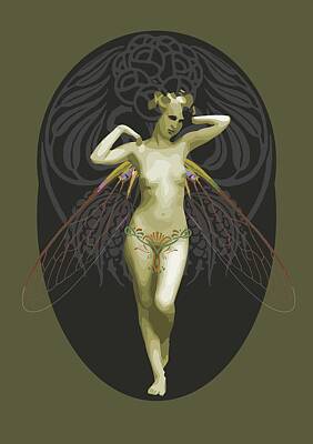 Nudes Digital Art - Absinthe Fairy  by Joaquin Abella