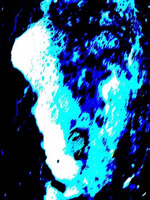 Jackie Kennedy - Abstract Blue  by Sharmaigne Foja