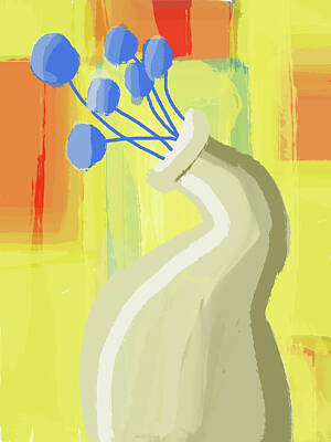 Abstract Flowers Digital Art Royalty Free Images - Abstract flower vase 2 Royalty-Free Image by Keshava Shukla