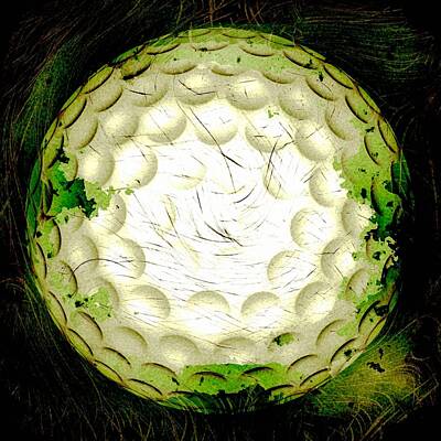 Sports Digital Art - Abstract Golf Ball by David G Paul
