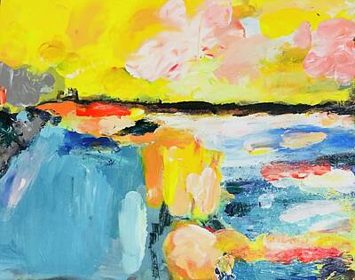 Abstract Landscape Paintings - Abstract Landscape by Carol Stanley