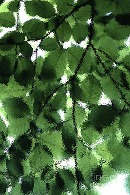 Southwestern Style - Abstract Leaves by Doc Braham