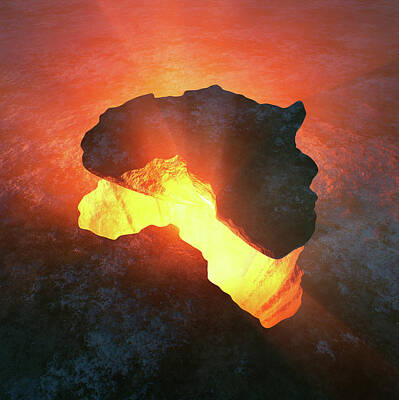 Surrealism Photos - Africa conceptual design by Johan Swanepoel