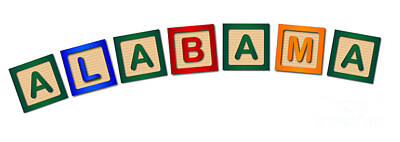Holiday Cheer Hanukkah - Alabama Wooden Block Letters by Bigalbaloo Stock