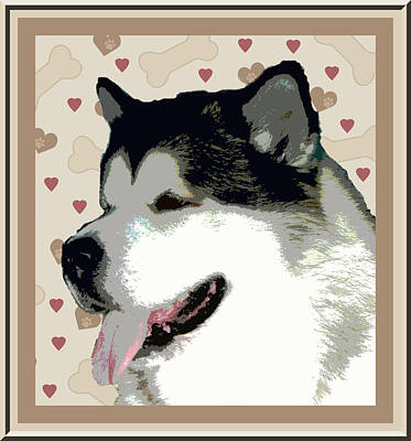 Fall Pumpkins Rights Managed Images - Alaskan Malamute Royalty-Free Image by One Rude Dawg Orcutt