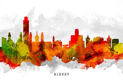 Scifi Portrait Collection - Albany New York Cityscape 15 by Aged Pixel