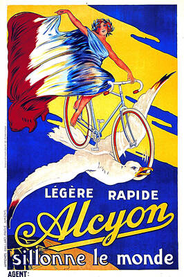 Royalty-Free and Rights-Managed Images - Alcyon Cycles - Vintage French Advertising Poster by Studio Grafiikka
