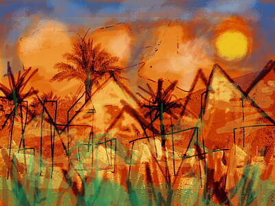 Abstract Landscape Drawings - Aleph  by Paul Sutcliffe
