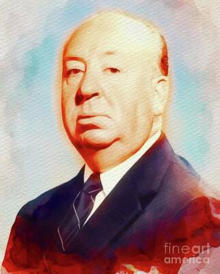 Actors Royalty Free Images - Alfred Hitchcock, Hollywood Legend Royalty-Free Image by Esoterica Art Agency