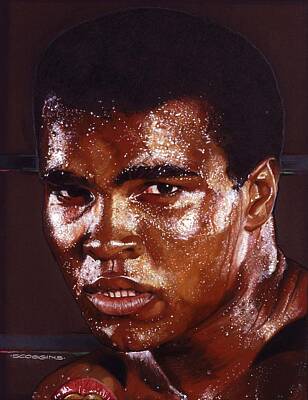 Celebrities Painting Royalty Free Images - Ali Royalty-Free Image by Timothy Scoggins