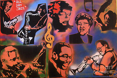 Music Paintings - All Dat Jazz by Tony B Conscious
