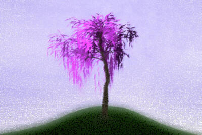 Snails And Slugs - Alone Tree Pink by Ralph Klein