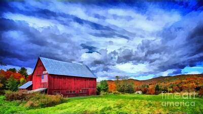 Landmarks Painting Royalty Free Images - American Farmer Royalty-Free Image by Edward Fielding