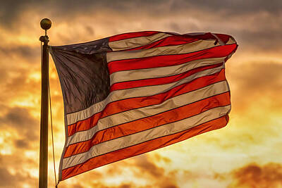 James Bo Insogna Rights Managed Images - American Sunset On Fire Royalty-Free Image by James BO Insogna