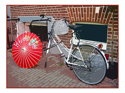 Aretha Franklin - Amsterdam Bike by Joan  Minchak