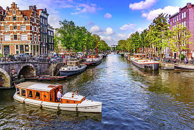 Fantasy Royalty-Free and Rights-Managed Images - Amsterdam Pleasure Boat by Janis Knight
